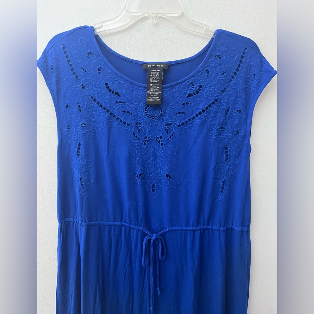 💙 Blue Tie Front Dress with Elegant Style
